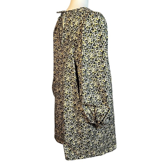 H&M Dress (M) Mini Balloon Sleeve Floral Keyhole-Back - Picture 7 of 11